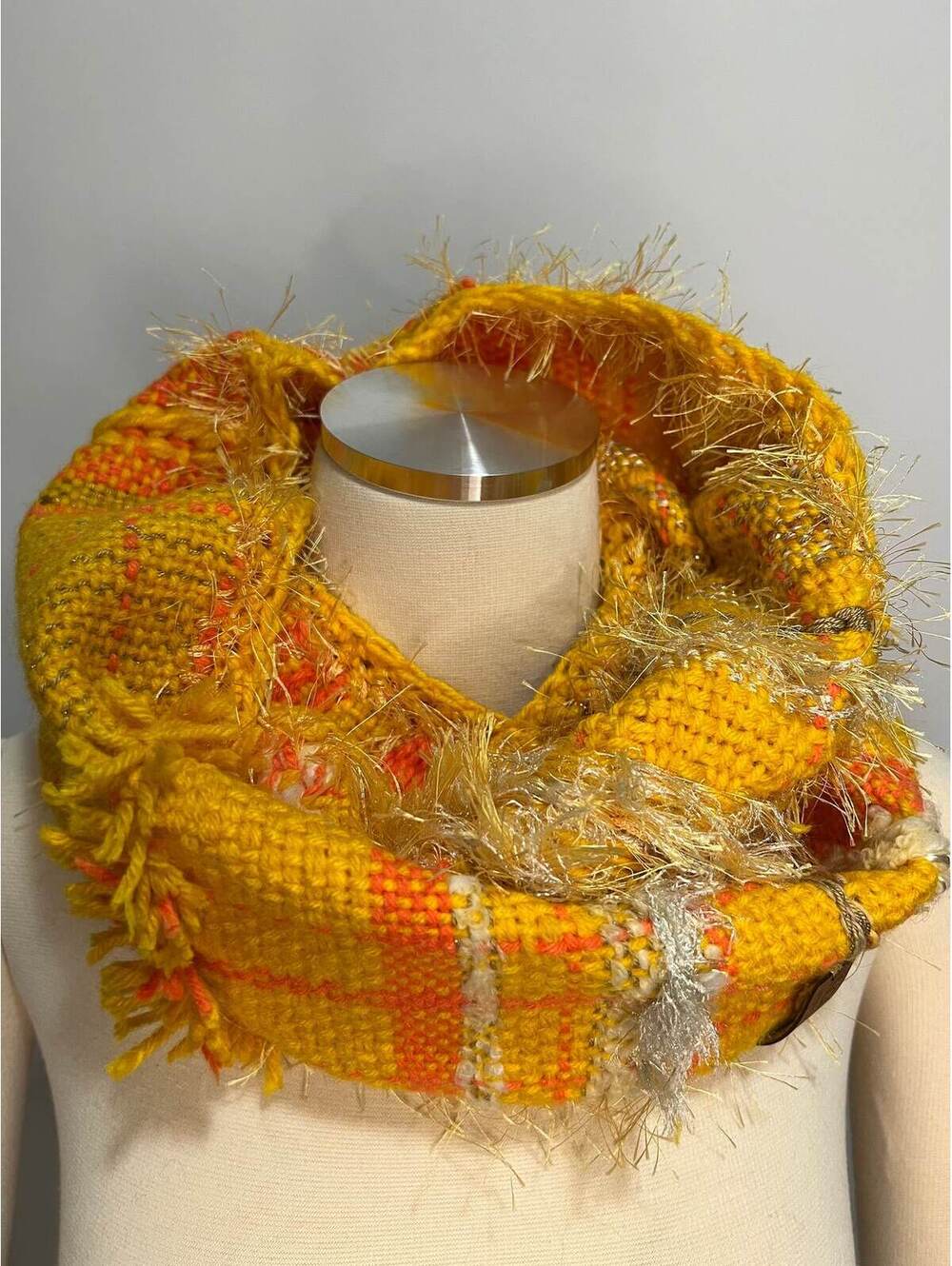 Woven on the Loom Chunky Knit Cowl Scarf: Merino Wool Neck Warmer.
